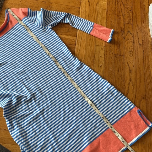 Sail to Sable Knit Striped Blue White & Coral Sweater Slip Dress Size small - Picture 8 of 11